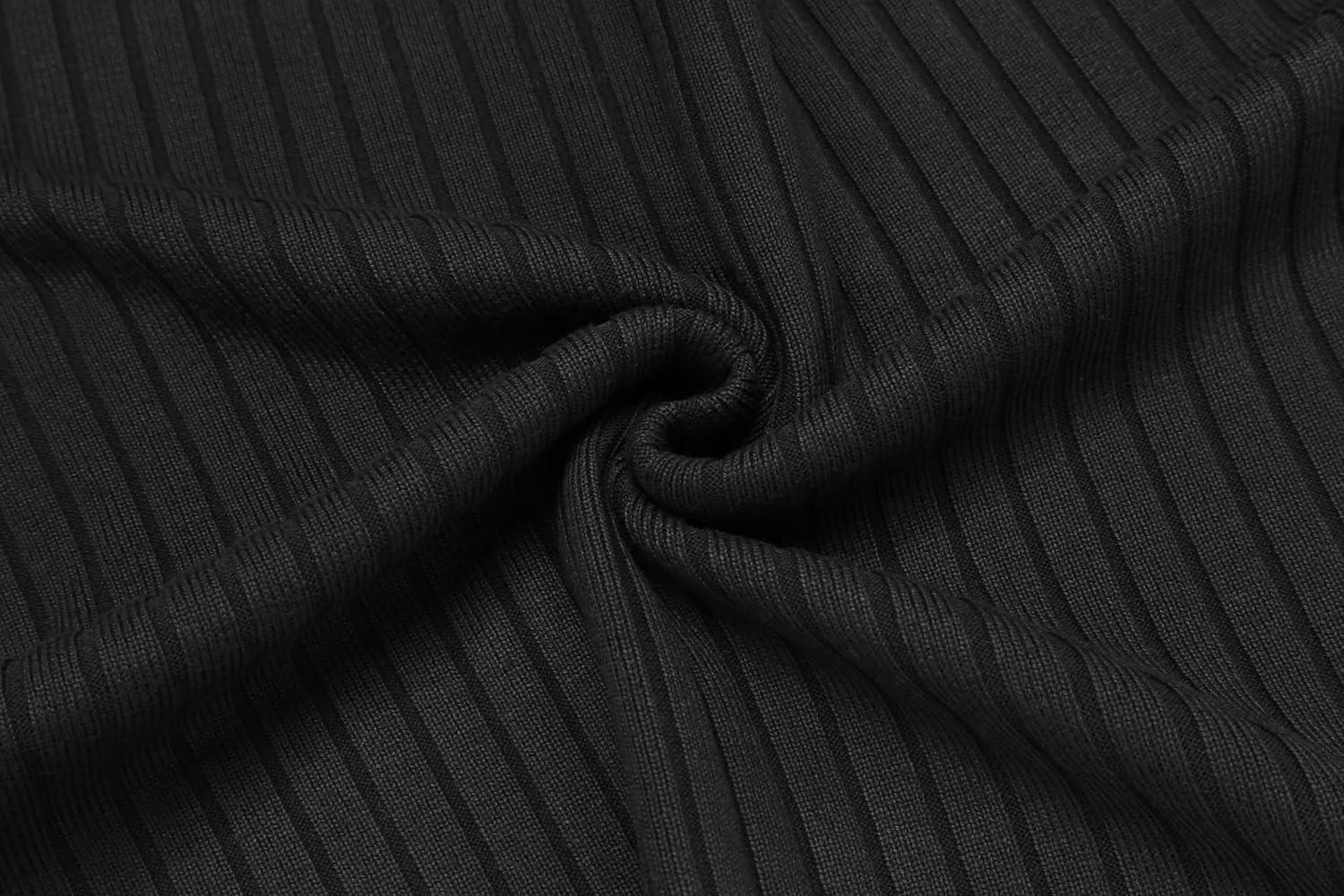 imageCOOFANDY Mens Crewneck Pullover Sweaters Business Casual Long Sleeve Slim Fit Sweater Chunky Cable Knit SweaterBlacknarrow Ribs