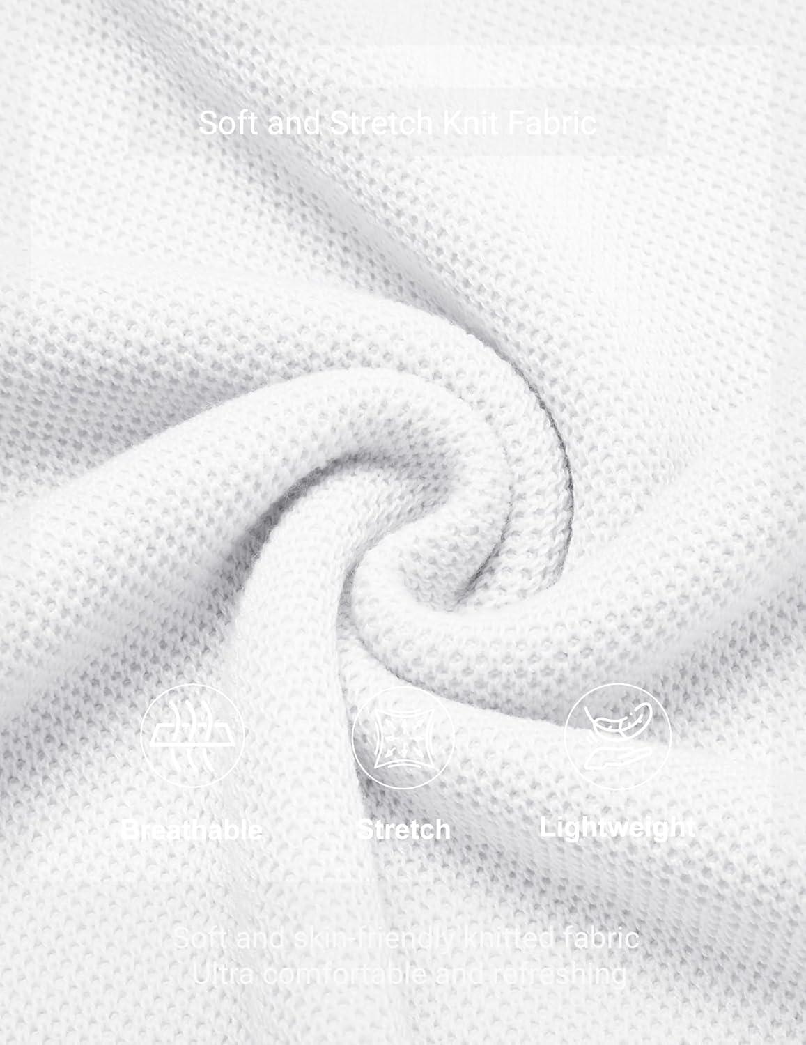 imageCOOFANDY Mens Crewneck Sweater Slim Fit Lightweight Knit Pullover Casual Dress Crew Neck Pullover SweatersWhite