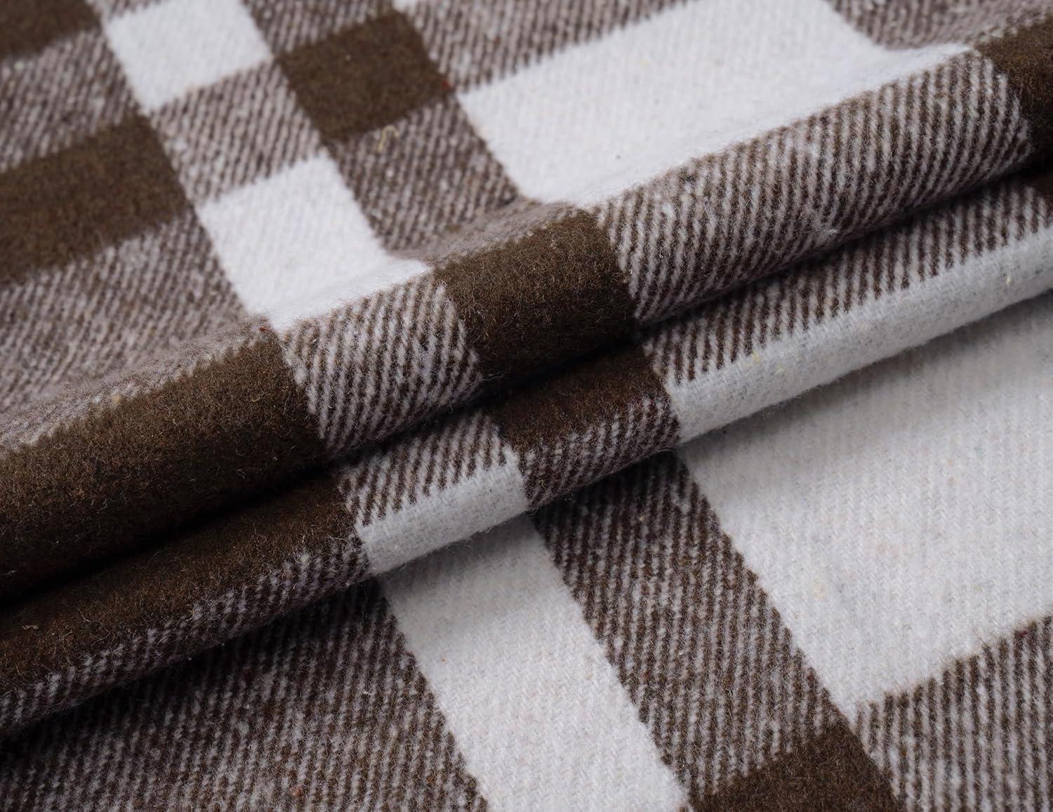imageCOOFANDY Mens Flannel Shirts Long Sleeve Plaid Shirt Jacket Button Down Shirt with PocketsBrown  White