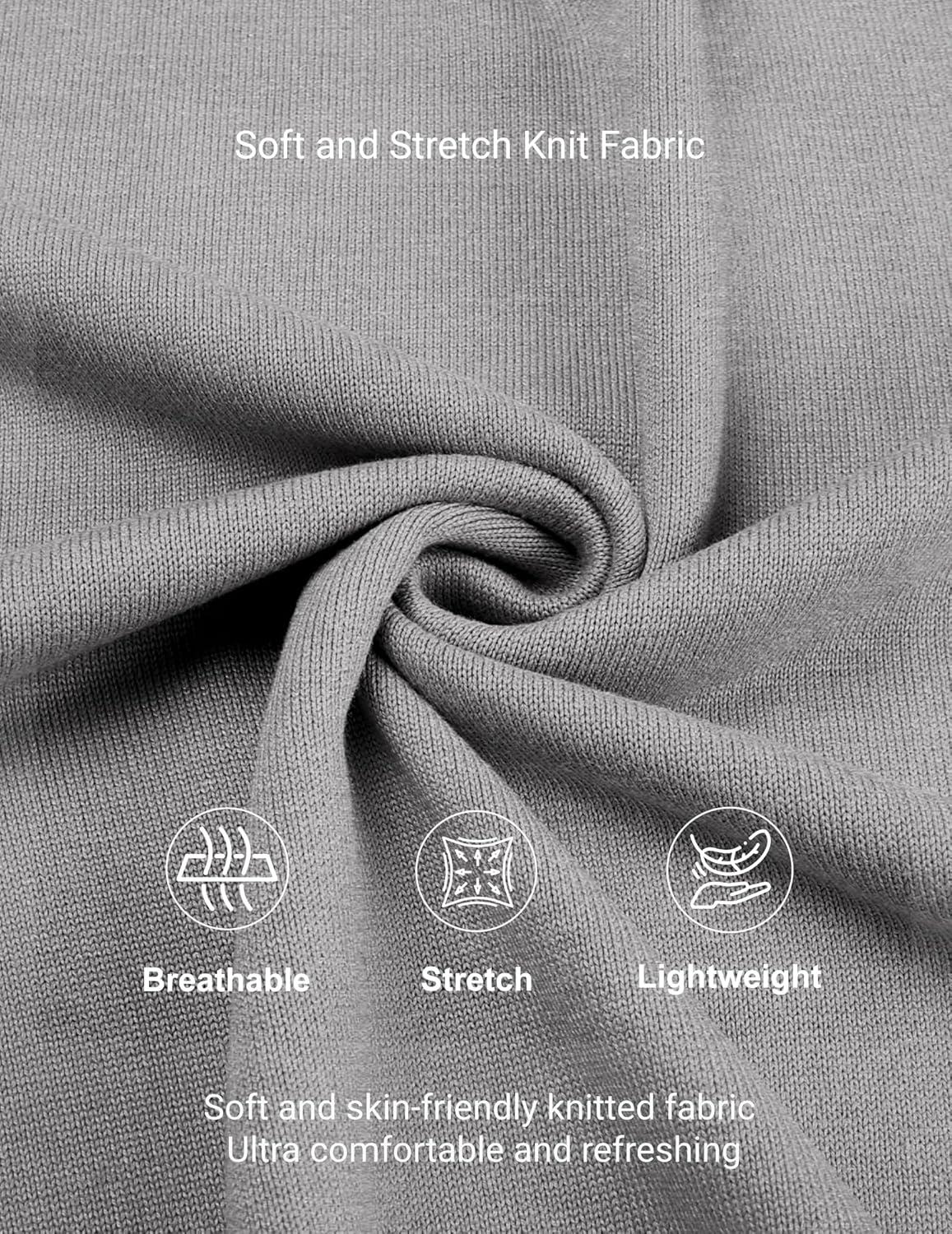 imageCOOFANDY Mens Henley Sweater Long Sleeve Quarter Button Sweaters Casual Knit Pullover SweaterLight Grey