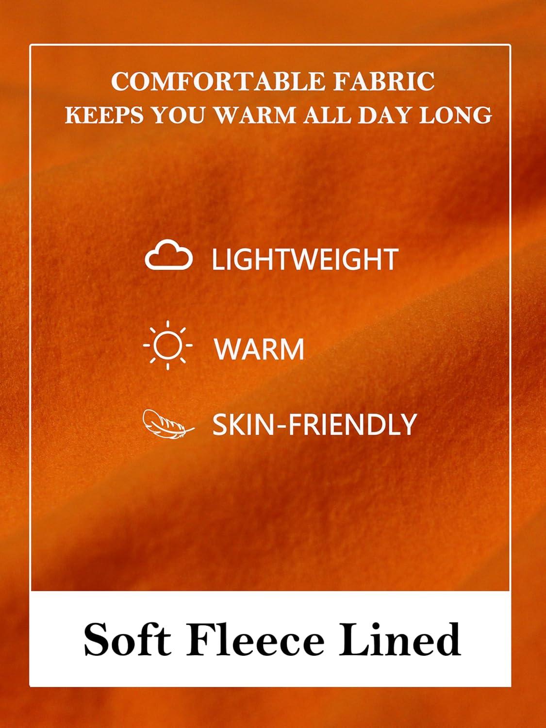 imageCOOFANDY Mens Hoodies Pullover Fleece Lined Hoodie Casual Long Sleeve Drawstring Hooded Sweatshirts with Kanga PocketOrange
