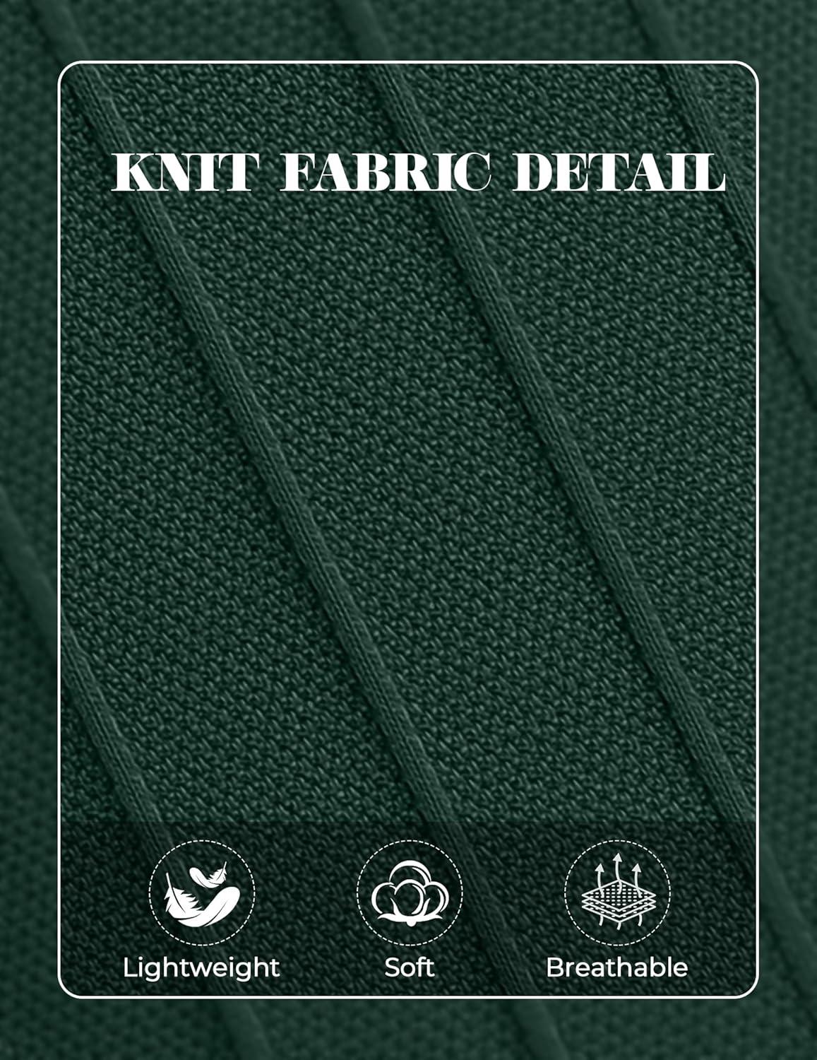 imageCOOFANDY Mens Knit Polo Long Sleeve Polos Sweater Causal Collared Golf Sweaters Fashion Business Dress PulloverGreen