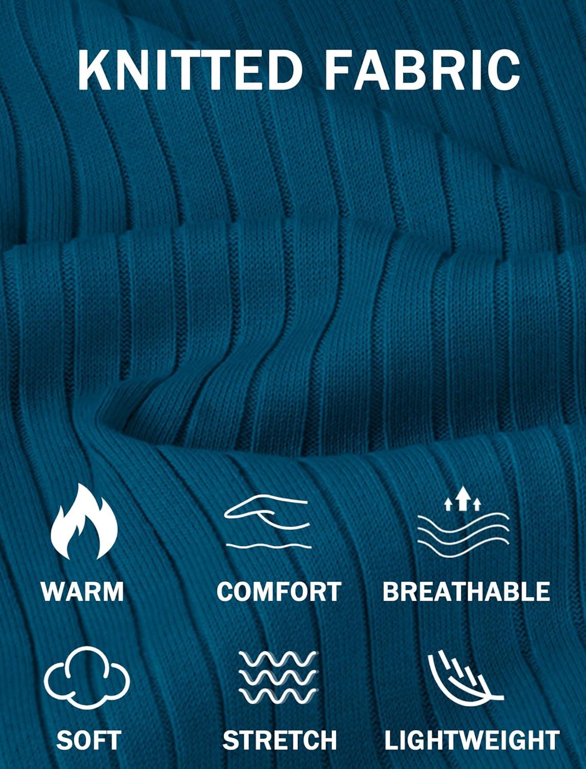 imageCOOFANDY Mens Knit Polos Long Sleeve Casual Sweater Polos V Neck Collared Sweater Golf Polo Sweaters and PulloversBlue
