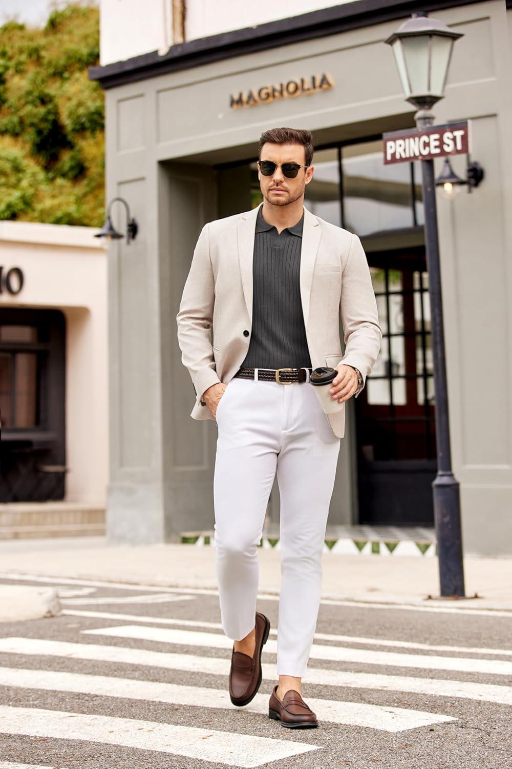 imageCOOFANDY Mens Knit Polos Long Sleeve Casual Sweater Polos V Neck Collared Sweater Golf Polo Sweaters and PulloversDark Grey