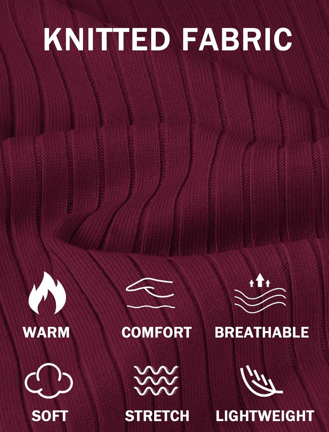 imageCOOFANDY Mens Knit Polos Long Sleeve Casual Sweater Polos V Neck Collared Sweater Golf Polo Sweaters and PulloversDark Red