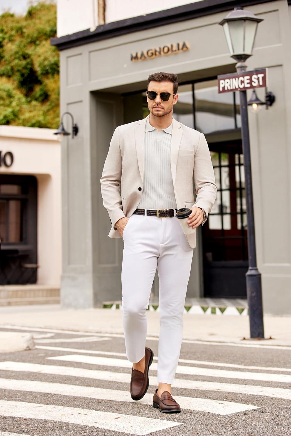 imageCOOFANDY Mens Knit Polos Long Sleeve Casual Sweater Polos V Neck Collared Sweater Golf Polo Sweaters and PulloversWhite