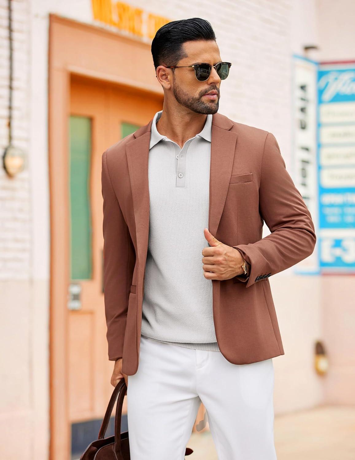 imageCOOFANDY Mens Long Sleeve Polo Knit Polo Sweater Collared Pullover Casual Golf Polo SweaterWhite