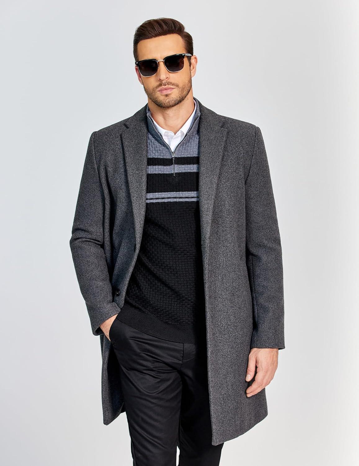 imageCOOFANDY Mens Quarter Zip Sweaters Slim Fit Lightweight Knitted Mock Neck Pullover Casual Polo SweatersGray StripesBlack Background