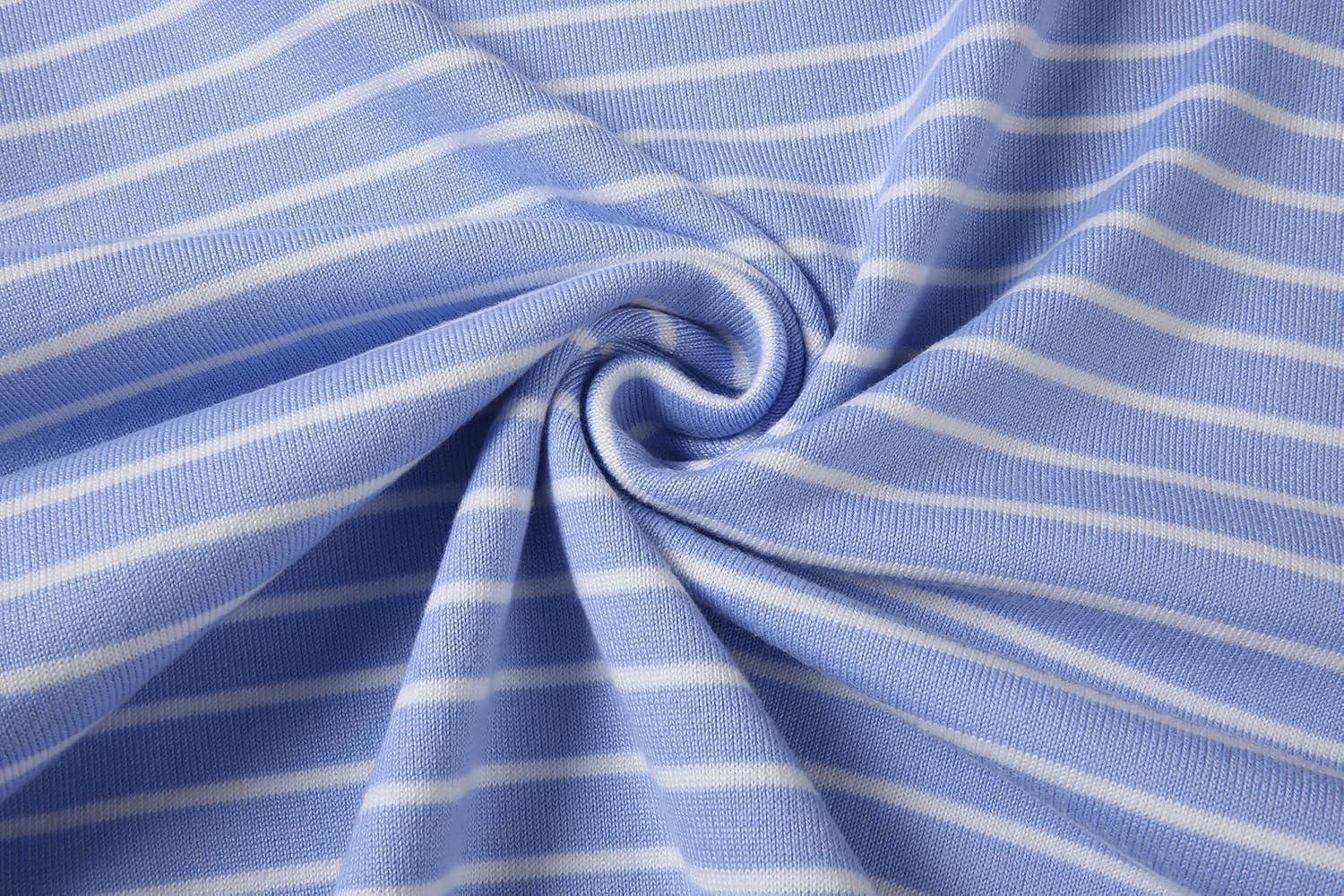 imageCOOFANDY Mens V Neck Sweater Lightweight Knitted Pullover SweatersBluestriped