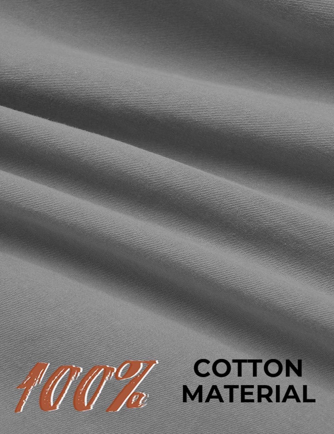 imageCOOFANDY Mens Western Cowboy Shirt Long Sleeve Cotton Button Down Work Shirts with PocketsLight Grey
