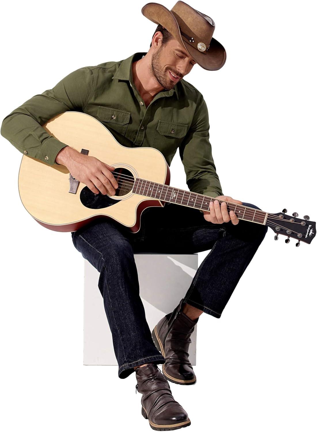 imageCOOFANDY Mens Western Cowboy Shirt Long Sleeve Cotton Button Down Work Shirts with PocketsOlive Green
