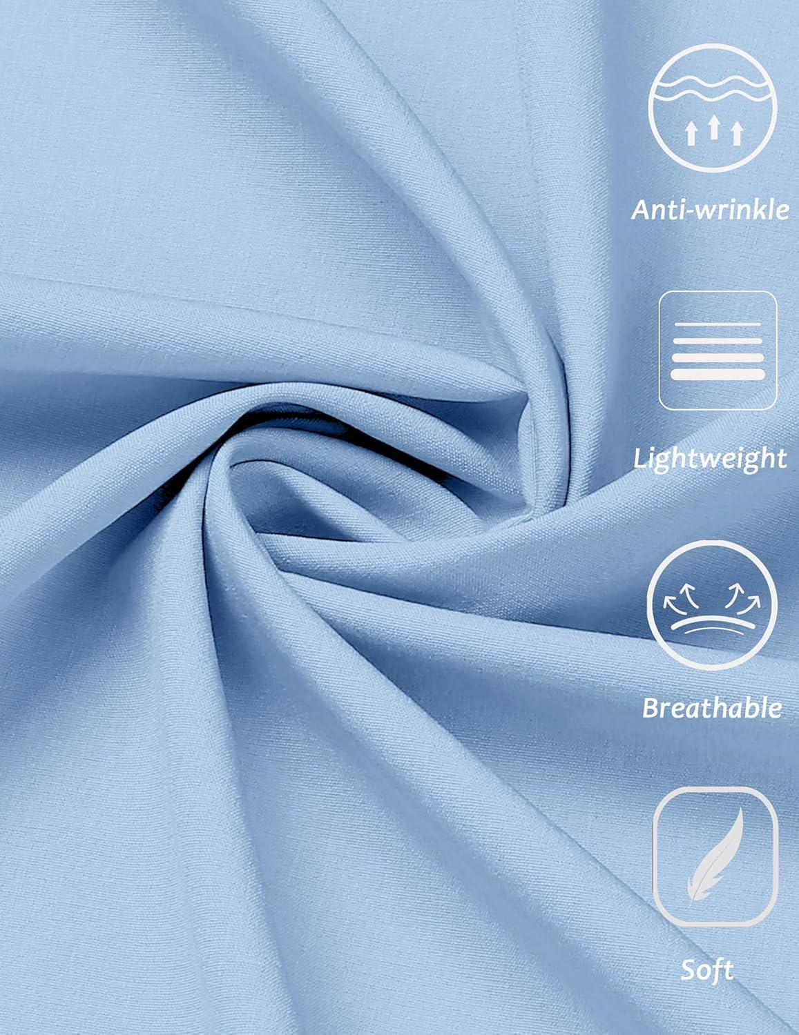imageCOOFANDY Mens Wrinkle Free Shirts 2025 Short Sleeve Casual Button Down Summer Dress ShirtsLight Blue