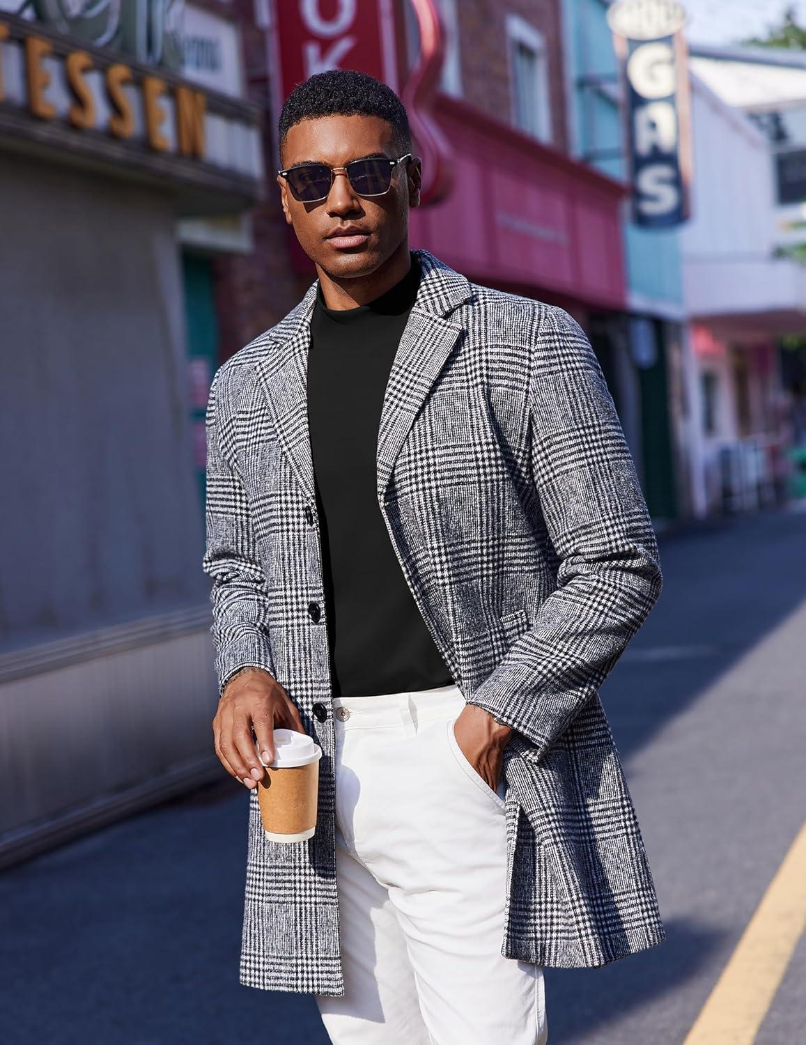 imageCOOFANDY Mock Turtleneck for Men Short Sleeve Casual Stylish Basic Top Stretch Sweater SkinFriendly MaterialBlack