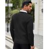 imageCOOFANDY Men Dress Crewneck Sweater Pullover Knit Long Sleeve Casual Slim Fit SweaterAblack