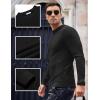 imageCOOFANDY Men Dress Crewneck Sweater Pullover Knit Long Sleeve Casual Slim Fit SweaterAblack