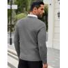 imageCOOFANDY Men Dress Crewneck Sweater Pullover Knit Long Sleeve Casual Slim Fit SweaterGray