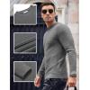 imageCOOFANDY Men Dress Crewneck Sweater Pullover Knit Long Sleeve Casual Slim Fit SweaterGray