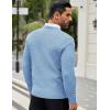 imageCOOFANDY Men Dress Crewneck Sweater Pullover Knit Long Sleeve Casual Slim Fit SweaterLight Blue