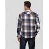 imageCOOFANDY Men Flannel Shirt Casual Button Down Shirt Jacket Long Sleeve Plaid Shirts with PocketsBlue Plaid