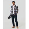 imageCOOFANDY Men Flannel Shirt Casual Button Down Shirt Jacket Long Sleeve Plaid Shirts with PocketsBlue Plaid