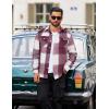imageCOOFANDY Men Flannel Shirt Casual Button Down Shirt Jacket Long Sleeve Plaid Shirts with PocketsRed