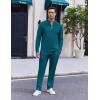 imageCOOFANDY Mens 2 Piece Tracksuit Set Polo Athletic Sweatsuit Quarter Zip Jogging Long Sleeve Casual Sports OutfitsDenim Blue