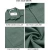 imageCOOFANDY Mens Button Down Short Sleeve Shirt Casual Shirts Summer Beach Textured Shirts with PocketGrey Green
