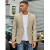 imageCOOFANDY Mens Casual Blazer Slim Fit Two Button Lightweight Sport Coats Business Suit JacketLight Khaki