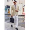 imageCOOFANDY Mens Casual Blazer Slim Fit Two Button Lightweight Sport Coats Business Suit JacketLight Khaki