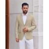 imageCOOFANDY Mens Casual Blazer Slim Fit Two Button Lightweight Sport Coats Business Suit JacketLight Khaki