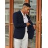 imageCOOFANDY Mens Casual Blazer Slim Fit Two Button Lightweight Sport Coats Business Suit JacketNavy Blue