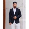 imageCOOFANDY Mens Casual Blazer Slim Fit Two Button Lightweight Sport Coats Business Suit JacketNavy Blue