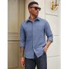 imageCOOFANDY Mens Casual Button Down Work Shirts Untucked Long Sleeve Woven Shirt with PocketsBlue