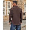 imageCOOFANDY Mens Casual Button Down Work Shirts Untucked Long Sleeve Woven Shirt with PocketsBrown