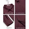 imageCOOFANDY Mens Casual Button Down Work Shirts Untucked Long Sleeve Woven Shirt with PocketsBurgundy