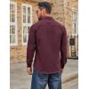 imageCOOFANDY Mens Casual Button Down Work Shirts Untucked Long Sleeve Woven Shirt with PocketsBurgundy