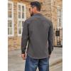 imageCOOFANDY Mens Casual Button Down Work Shirts Untucked Long Sleeve Woven Shirt with PocketsDark Grey