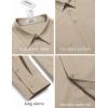 imageCOOFANDY Mens Casual Button Down Work Shirts Untucked Long Sleeve Woven Shirt with PocketsElmwood Heather