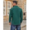imageCOOFANDY Mens Casual Button Down Work Shirts Untucked Long Sleeve Woven Shirt with PocketsGreen