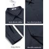 imageCOOFANDY Mens Casual Button Down Work Shirts Untucked Long Sleeve Woven Shirt with PocketsNavy Blue