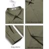 imageCOOFANDY Mens Casual Button Down Work Shirts Untucked Long Sleeve Woven Shirt with PocketsOlive Green