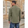 imageCOOFANDY Mens Casual Button Down Work Shirts Untucked Long Sleeve Woven Shirt with PocketsOlive Green