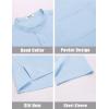 imageCOOFANDY Mens Casual Henley Shirt Short Sleeve Summer Beach Band Collar Shirt Hippie Henley TShirts with PocketLight Blue