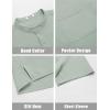 imageCOOFANDY Mens Casual Henley Shirt Short Sleeve Summer Beach Band Collar Shirt Hippie Henley TShirts with PocketLight Green