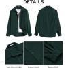 imageCOOFANDY Mens Corduroy Button Down Shirts Jackets Casual Long Sleeve Shacket Lightweight Overshirts with Flap PocketsLake Green