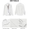 imageCOOFANDY Mens Corduroy Button Down Shirts Jackets Casual Long Sleeve Shacket Lightweight Overshirts with Flap PocketsWhite