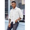 imageCOOFANDY Mens Corduroy Button Down Shirts Jackets Casual Long Sleeve Shacket Lightweight Overshirts with Flap PocketsWhite