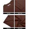 imageCOOFANDY Mens Crew Neck Pullover Sweater Slim Fit Long Sleeve Knit Sweaters Lightweight Dress Casual Crewneck SweaterBrown