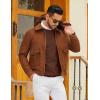 imageCOOFANDY Mens Crew Neck Pullover Sweater Slim Fit Long Sleeve Knit Sweaters Lightweight Dress Casual Crewneck SweaterBrown