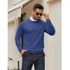 imageCOOFANDY Mens Crew Neck Pullover Sweater Slim Fit Long Sleeve Knit Sweaters Lightweight Dress Casual Crewneck SweaterRoyal Blue